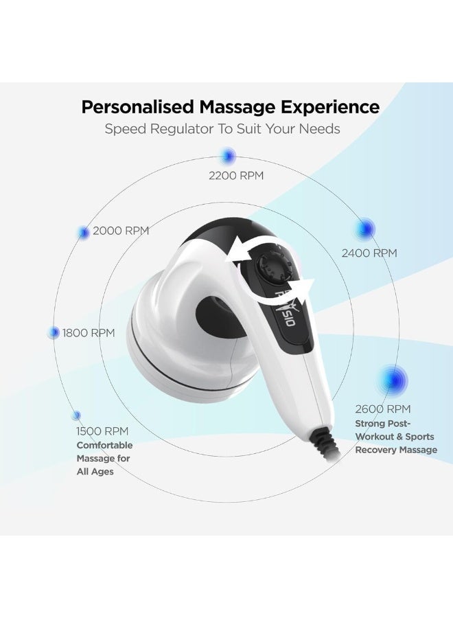 Dr Physio USA Electric Body Massager 1033 for Pain Relief of Back, Leg & Foot, White - Image 2